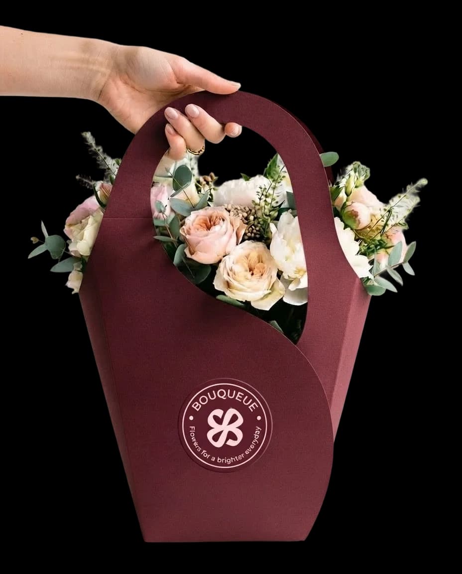 Peach rose gift bag (demo photo)